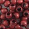 John Bead Euro Wood Beads - Mahogany, Round Large Hole, 12 mm x 9.8 mm, Pkg of 40